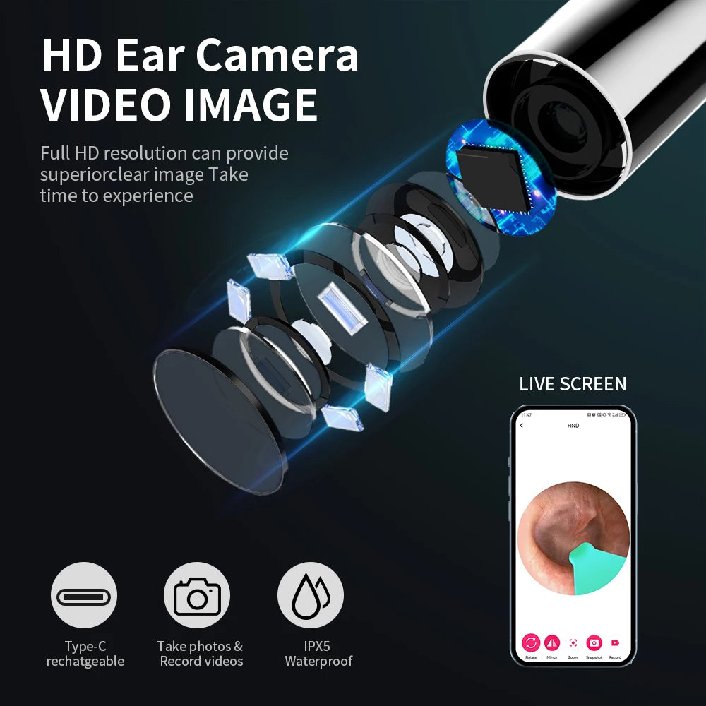 ClearView Ear Cleaner with Charging stand